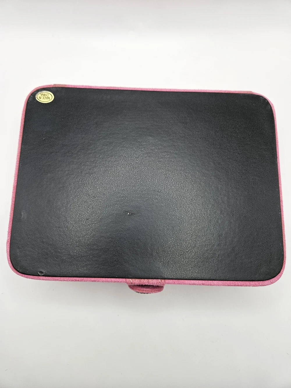 Mele & Co Pink Faux Suede Jewelry Two Tier Vanity Travel Case Organizer